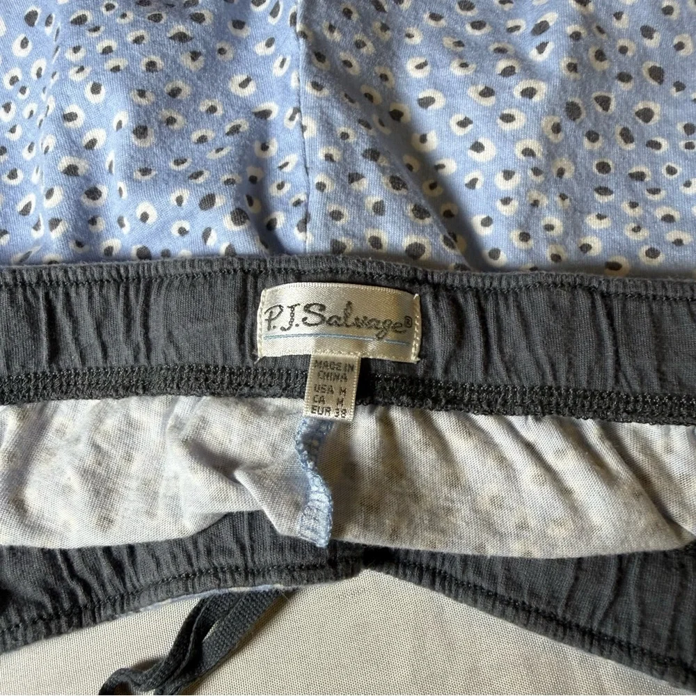 PJ Salvage Light Blue and Charcoal Lounge‎ Shorts